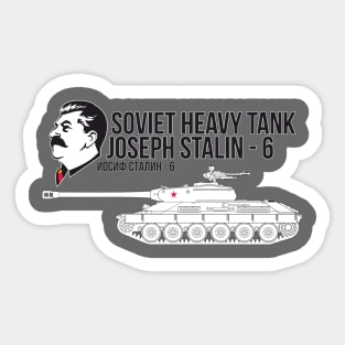 Soviet IS-6 tank and portrait of Stalin Sticker